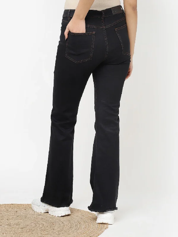 Black Flared Jeans for Women