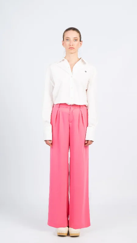 Pink satin pants