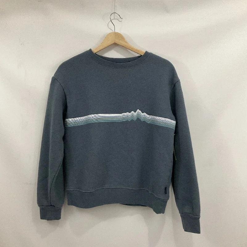 Athletic Sweatshirt Crewneck By Patagonia In Blue, Size: S