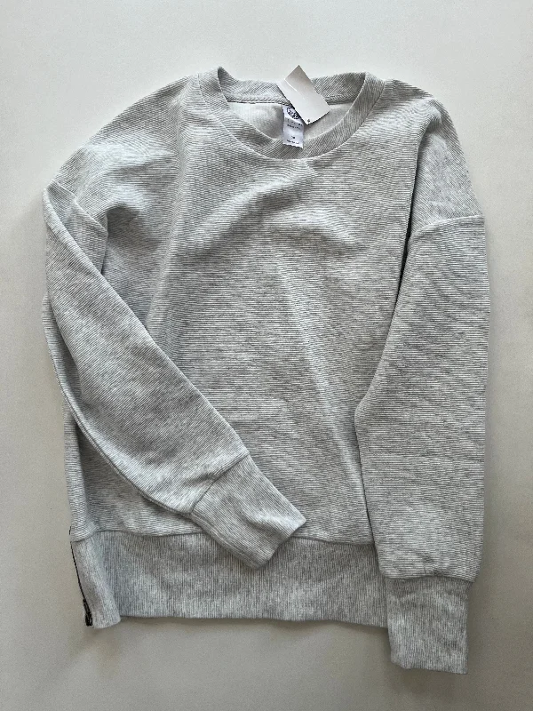 Athletic Sweatshirt Crewneck By Te Verde In Grey, Size: Xs