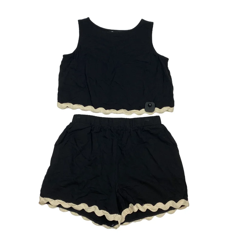 Shorts Set By Pretty Garden In Black, Size: M