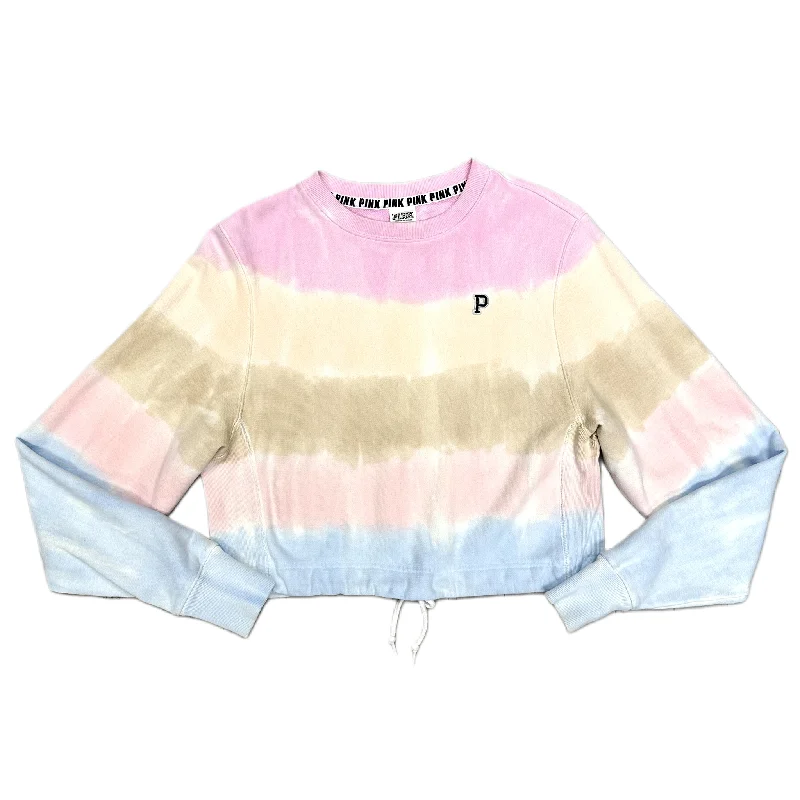 Sweatshirt Crewneck By Pink In Tie Dye, Size: Xs